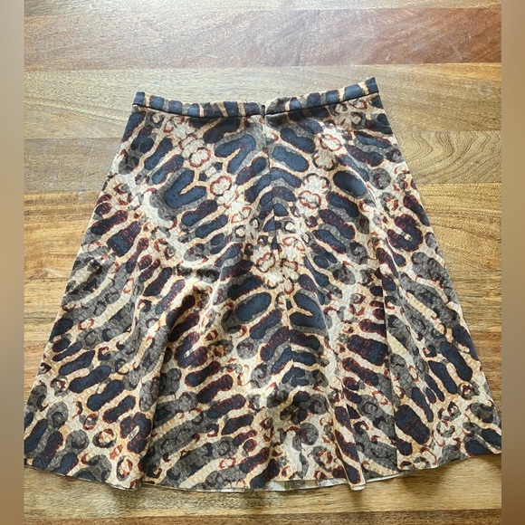 Joe Fresh Brown Cream Pront A-Line Skirt | Size 0 - Picture 5 of 13